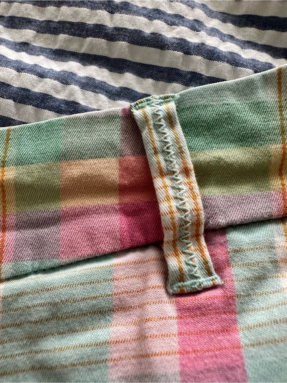 crown & ivy Pastel Plaid Shorts in Mint, Pink & Yellow - Picture 6 of 9